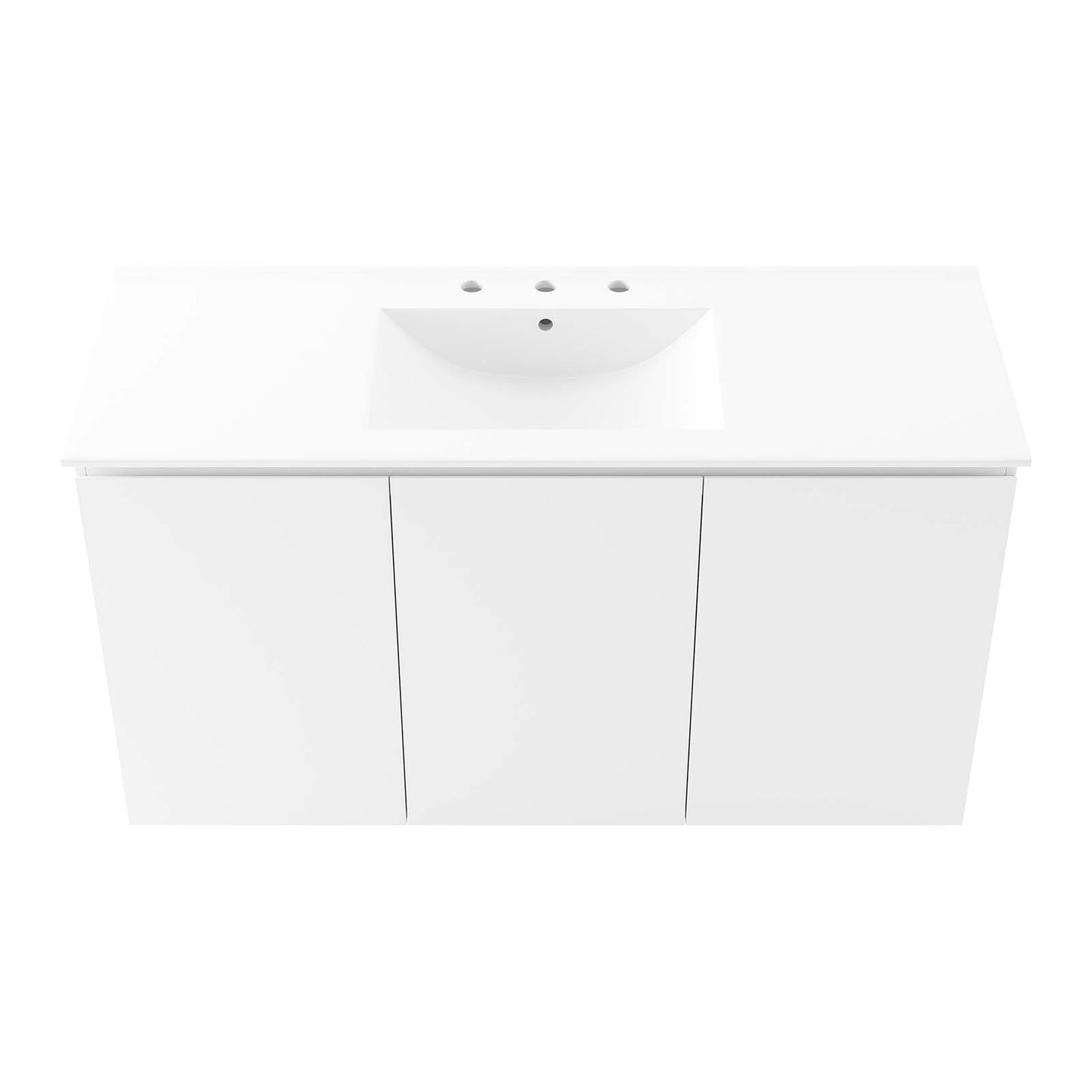 Bryn 48" Wall-Mount Bathroom Vanity By Modway - EEI-5780-GRY-BLK | Bathroom Accessories |  Modishstore - 28