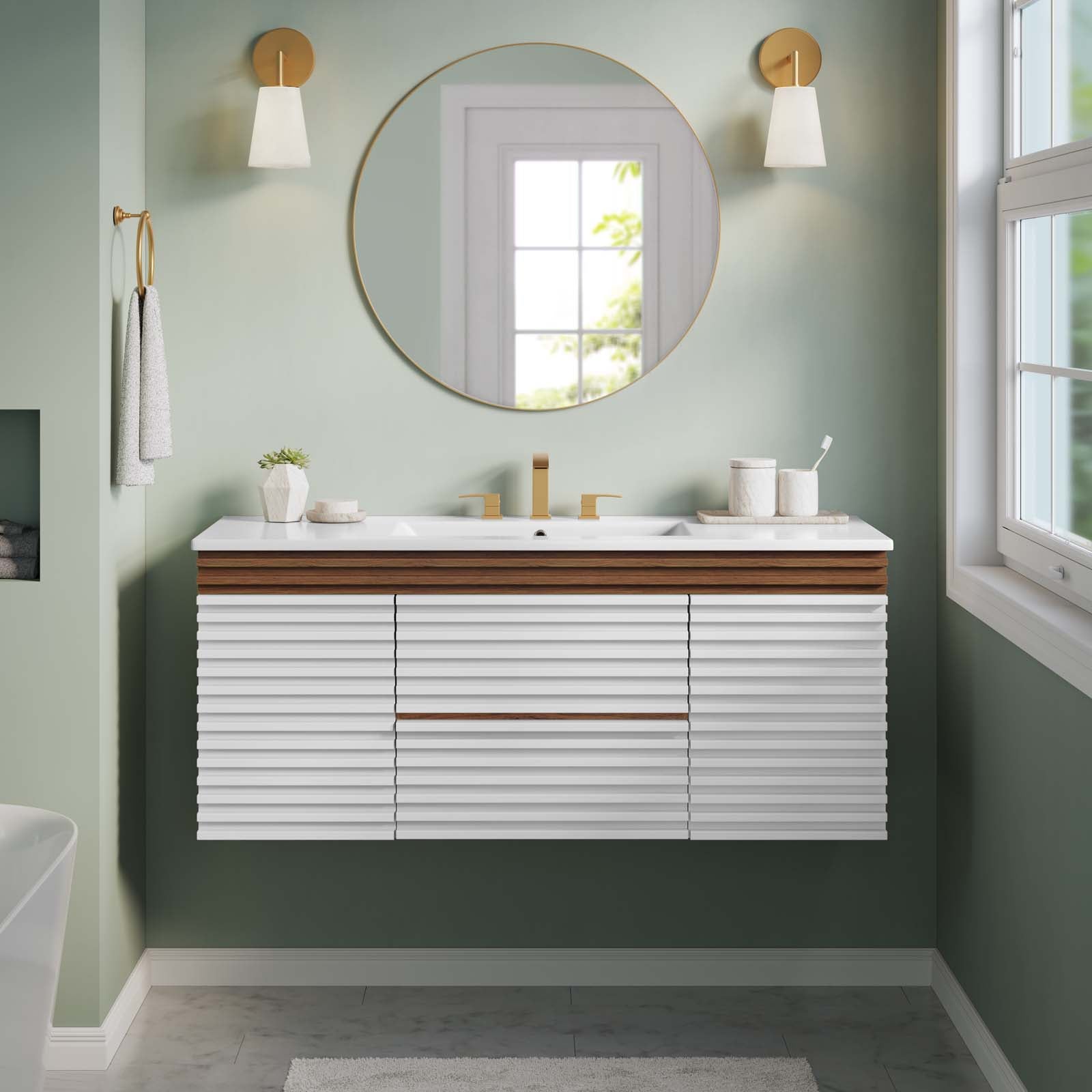 Render 48" Wall-Mount Bathroom Vanity By Modway - EEI-5801 | Bathroom Accessories | Modishstore - 103
