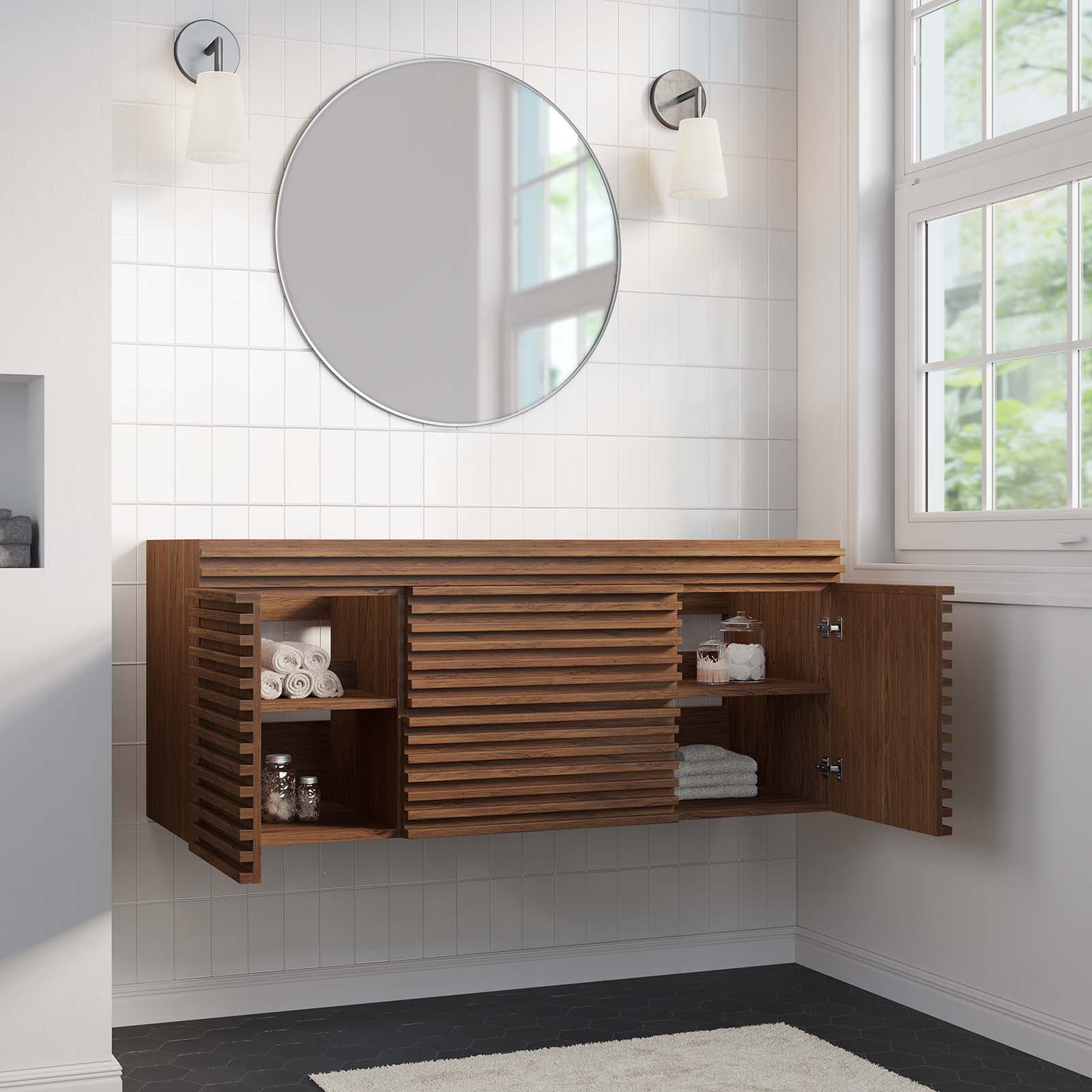 Render 48" Wall-Mount Bathroom Vanity Cabinet By Modway - EEI-5866 | Bathroom Accessories | Modishstore - 31