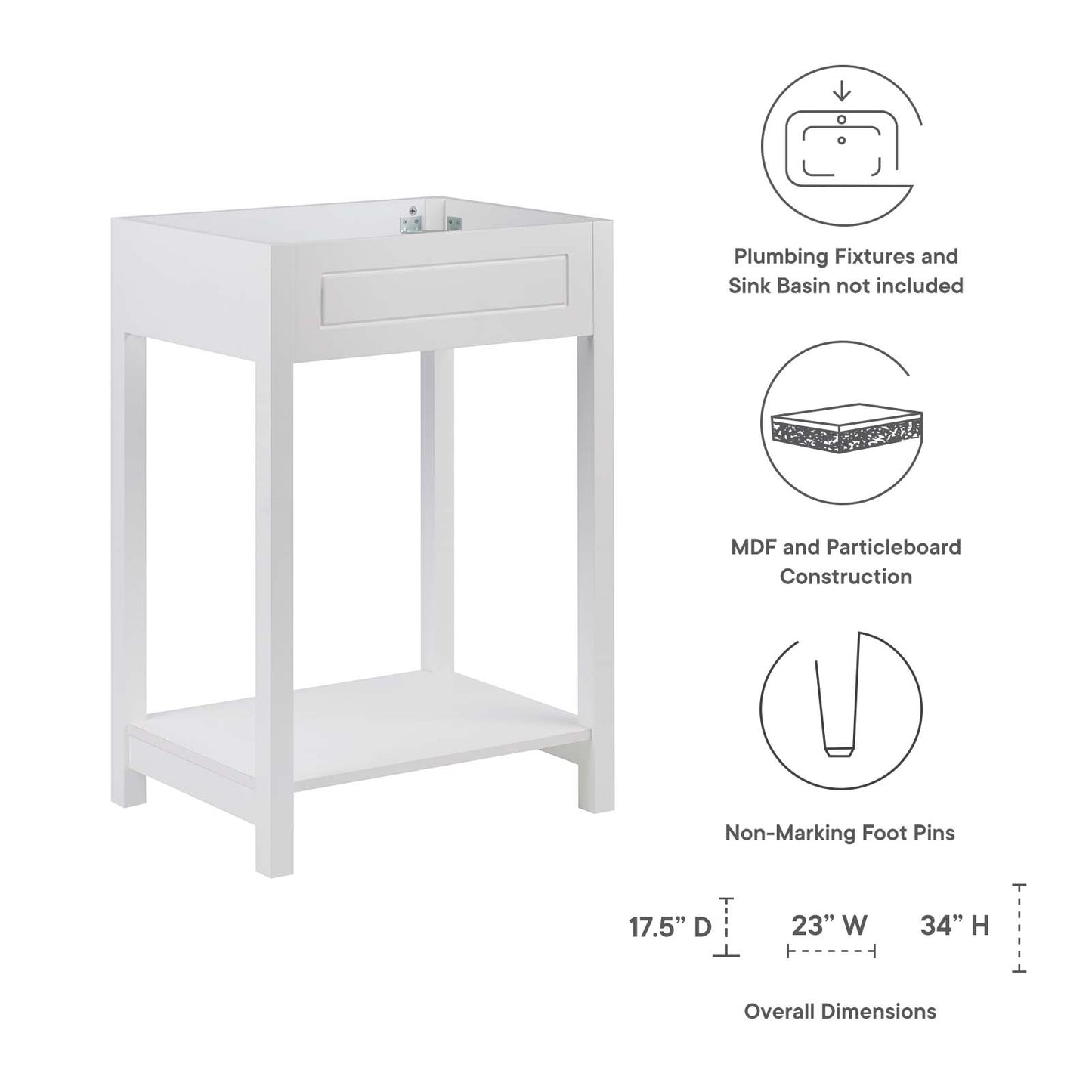 Altura 24" Bathroom Vanity Cabinet By Modway - EEI-5875 | Bathroom Accessories | Modishstore - 16
