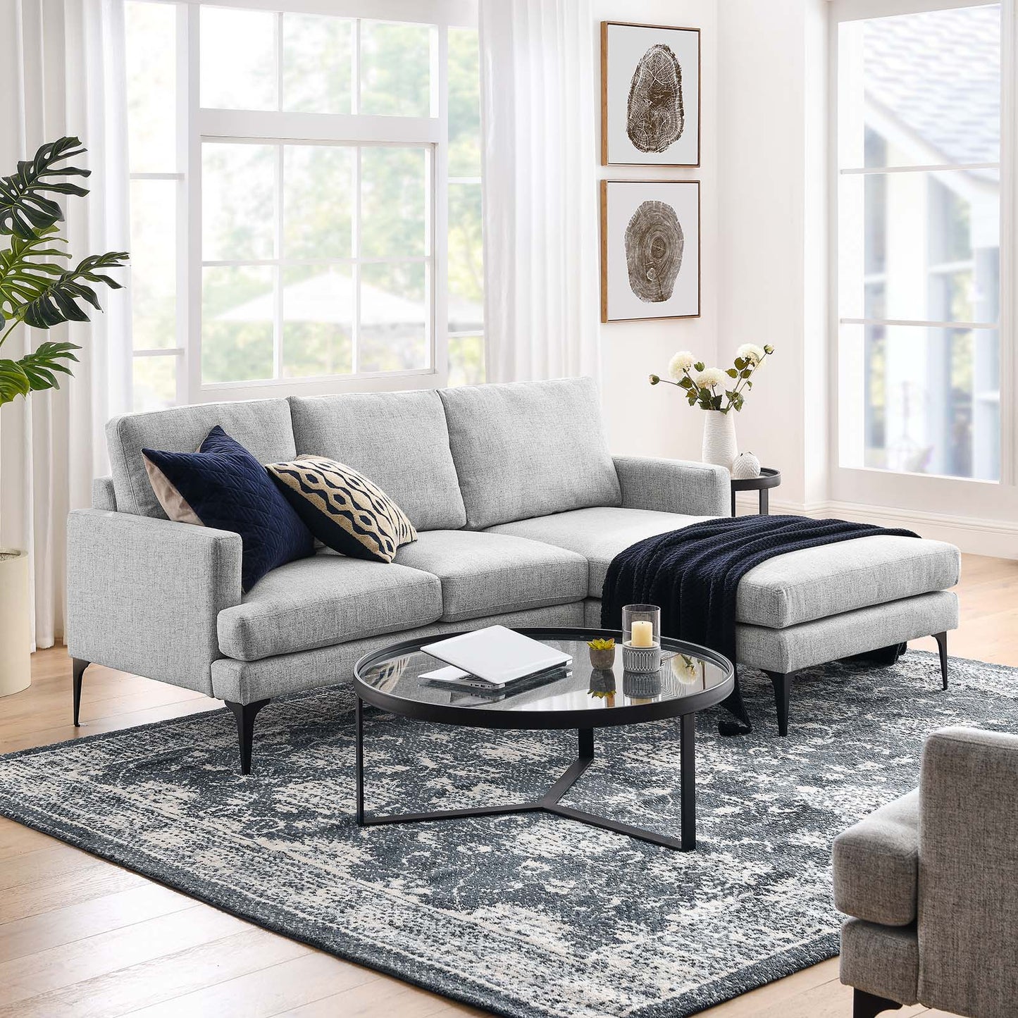 Evermore Right-Facing Upholstered Fabric Sectional Sofa By Modway - EEI-6012 | Sectional | Modishstore - 32