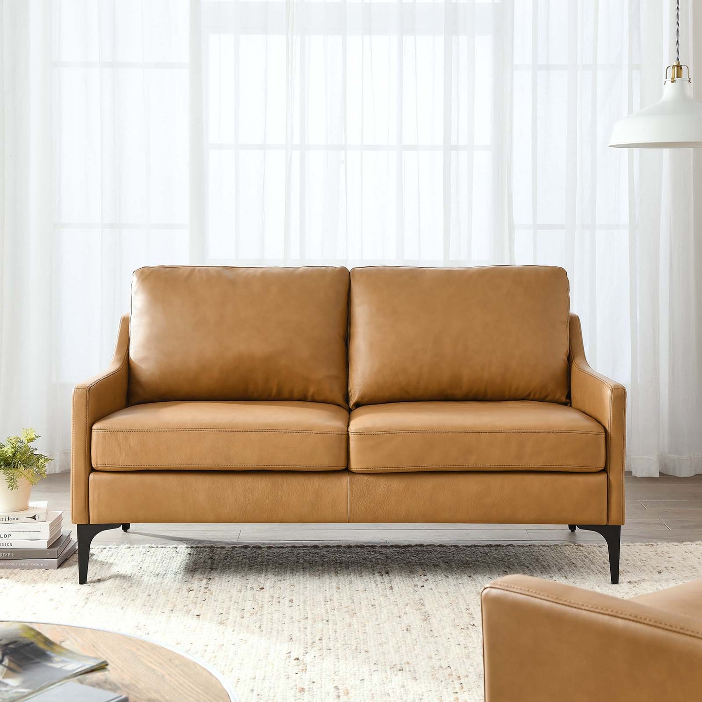 Corland Leather Loveseat By Modway - EEI-6020 | Loveseats | Modishstore - 24