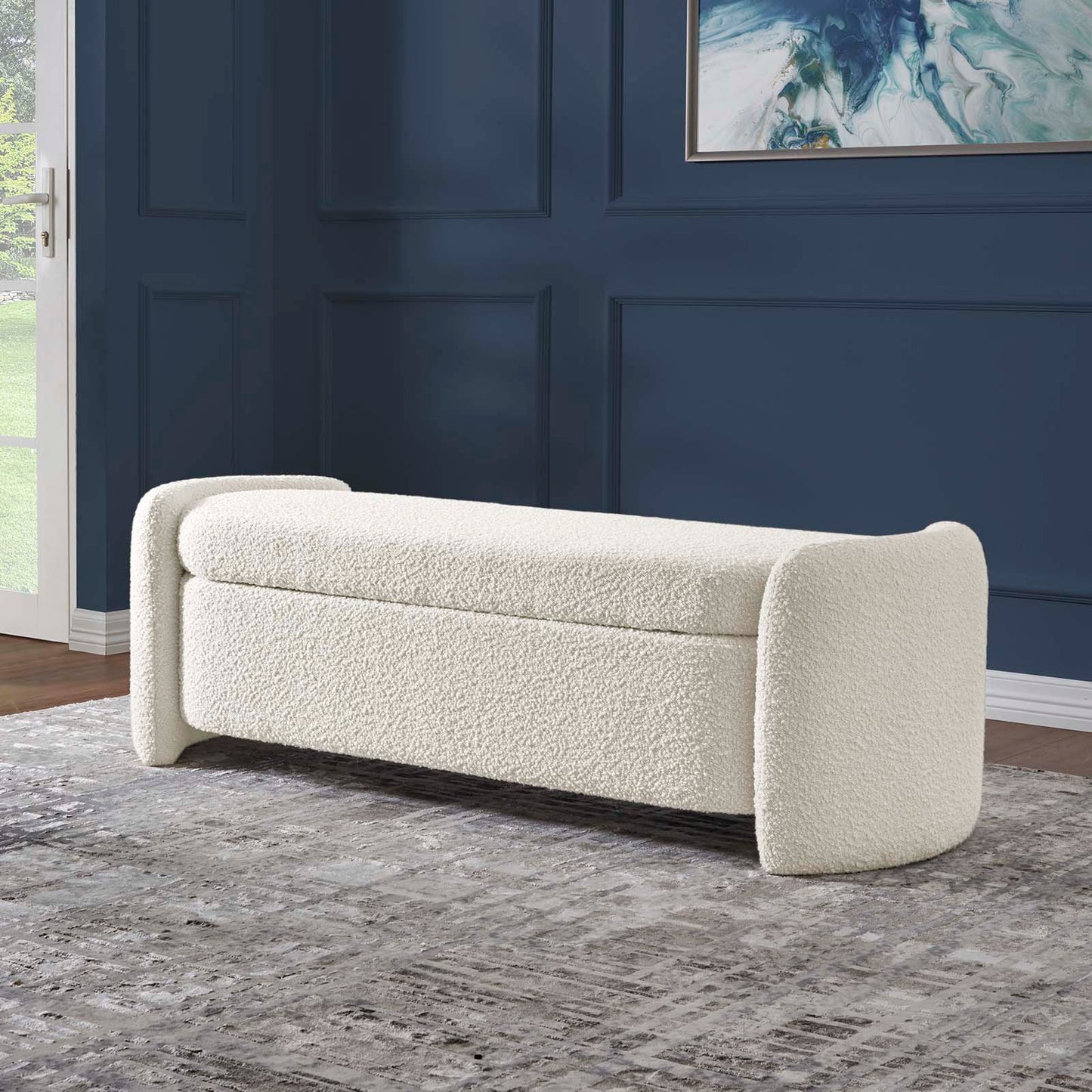 Nebula Boucle Upholstered Bench By Modway - EEI-6056 | Benches | Modishstore - 16