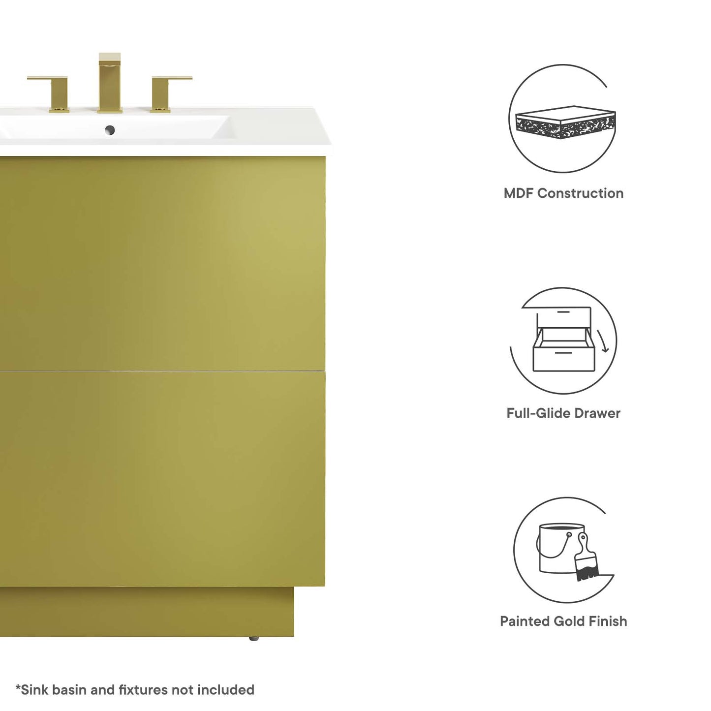 Quantum 30" Bathroom Vanity Cabinet (Sink Basin Not Included) By Modway - EEI-6133 | Bathroom Accessories | Modishstore - 8