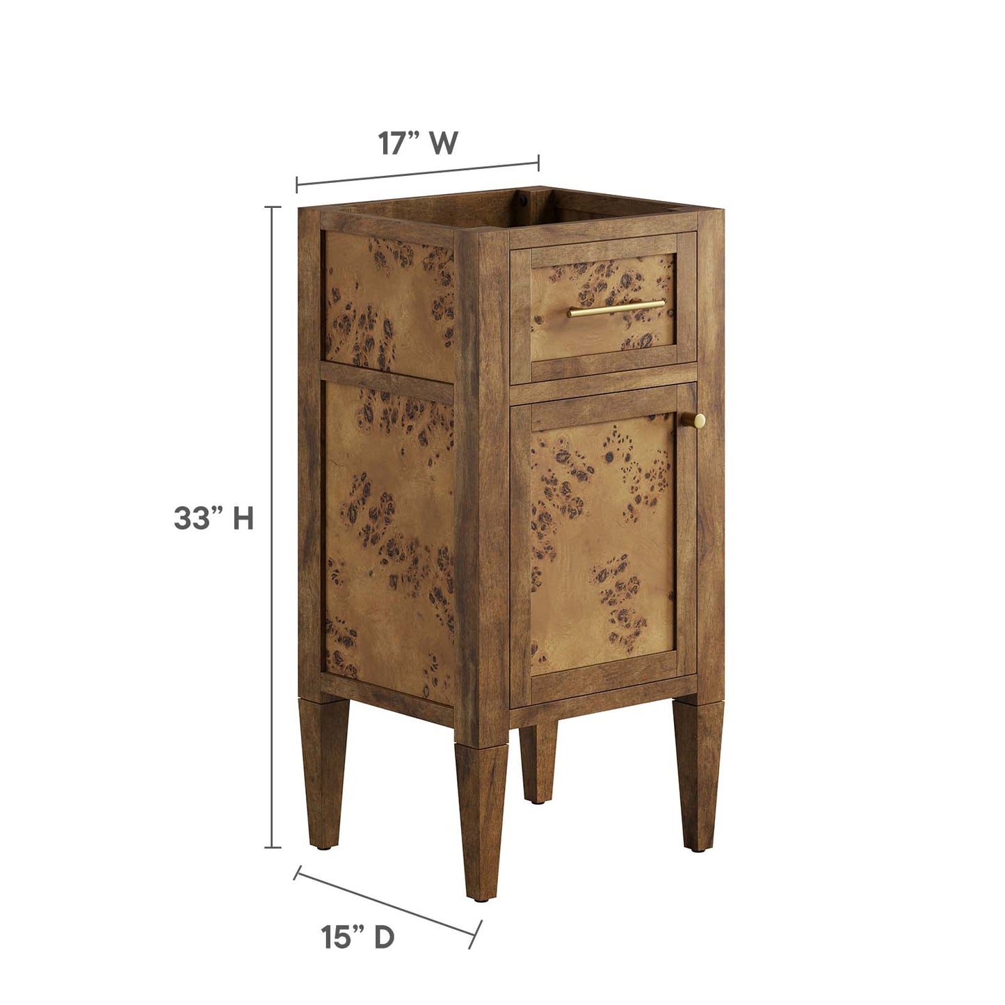 Elysian 18" Wood Bathroom Vanity Cabinet (Sink Basin Not Included) By Modway - EEI-6136 | Bathroom Accessories | Modishstore - 8