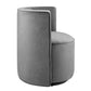 Della Performance Velvet Fabric Swivel Chair By Modway - EEI-6222 | Armchairs | Modishstore - 3