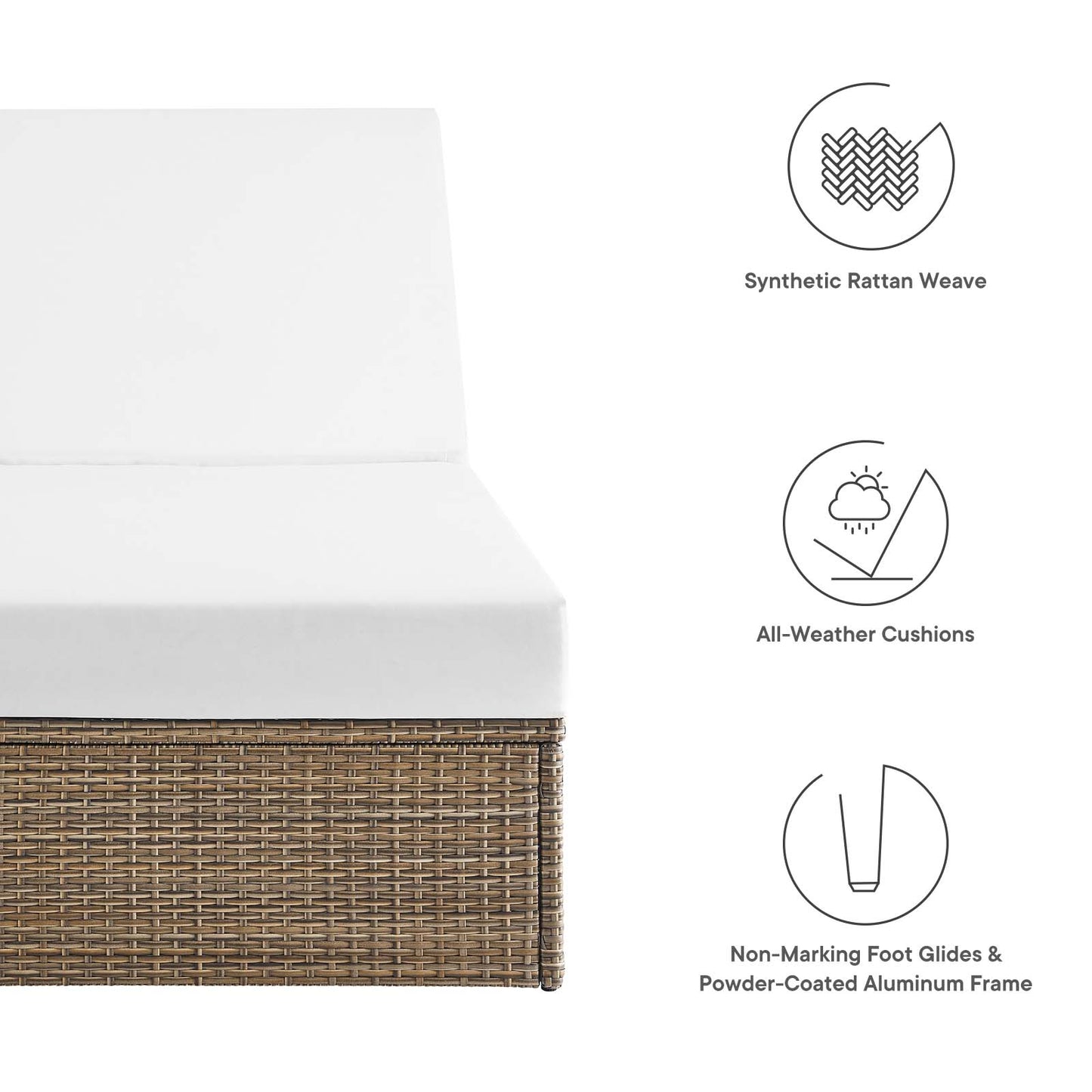 Convene Outdoor Patio Outdoor Patio Chaise Lounge Chair By Modway - EEI-6247 | Outdoor Chaise Lounges | Modishstore - 18