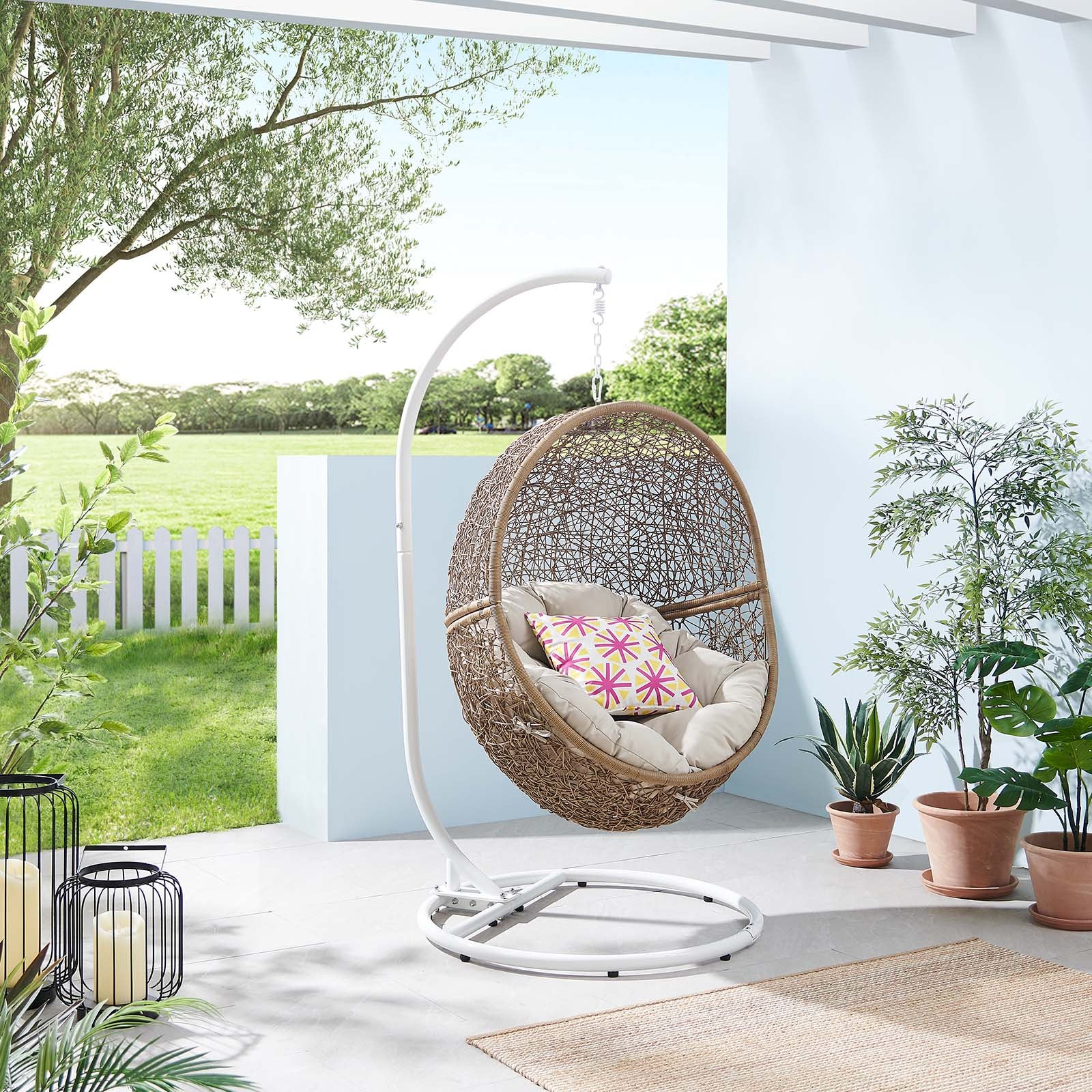 Encase Outdoor Patio Rattan Swing Chair By Modway EEI-6262