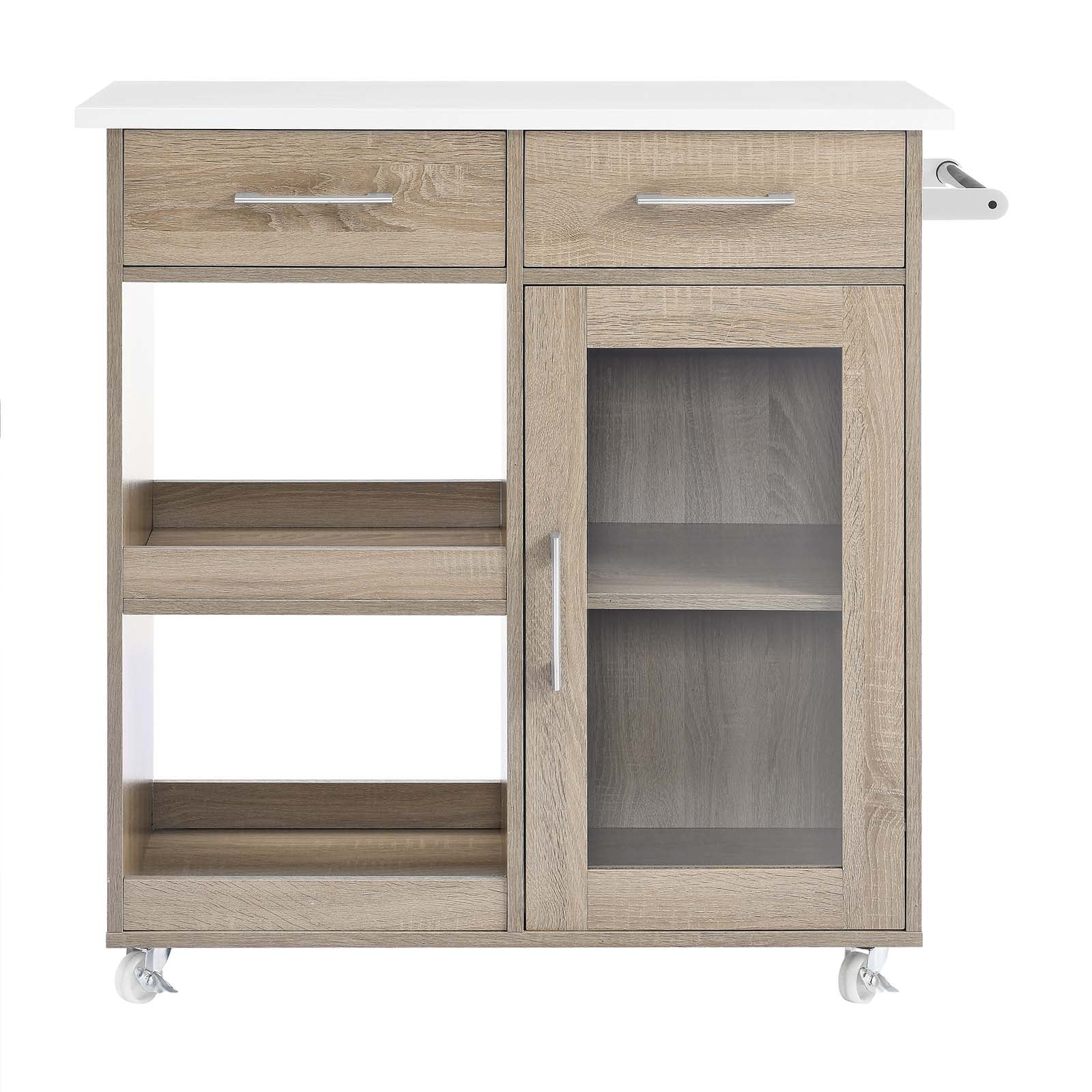 Culinary Kitchen Cart With Towel Bar By Modway - EEI-6275 | Kitchen Carts | Modishstore - 27