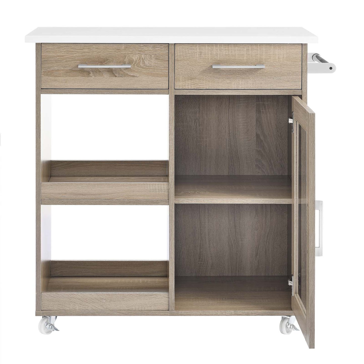 Culinary Kitchen Cart With Towel Bar By Modway - EEI-6275 | Kitchen Carts | Modishstore - 28