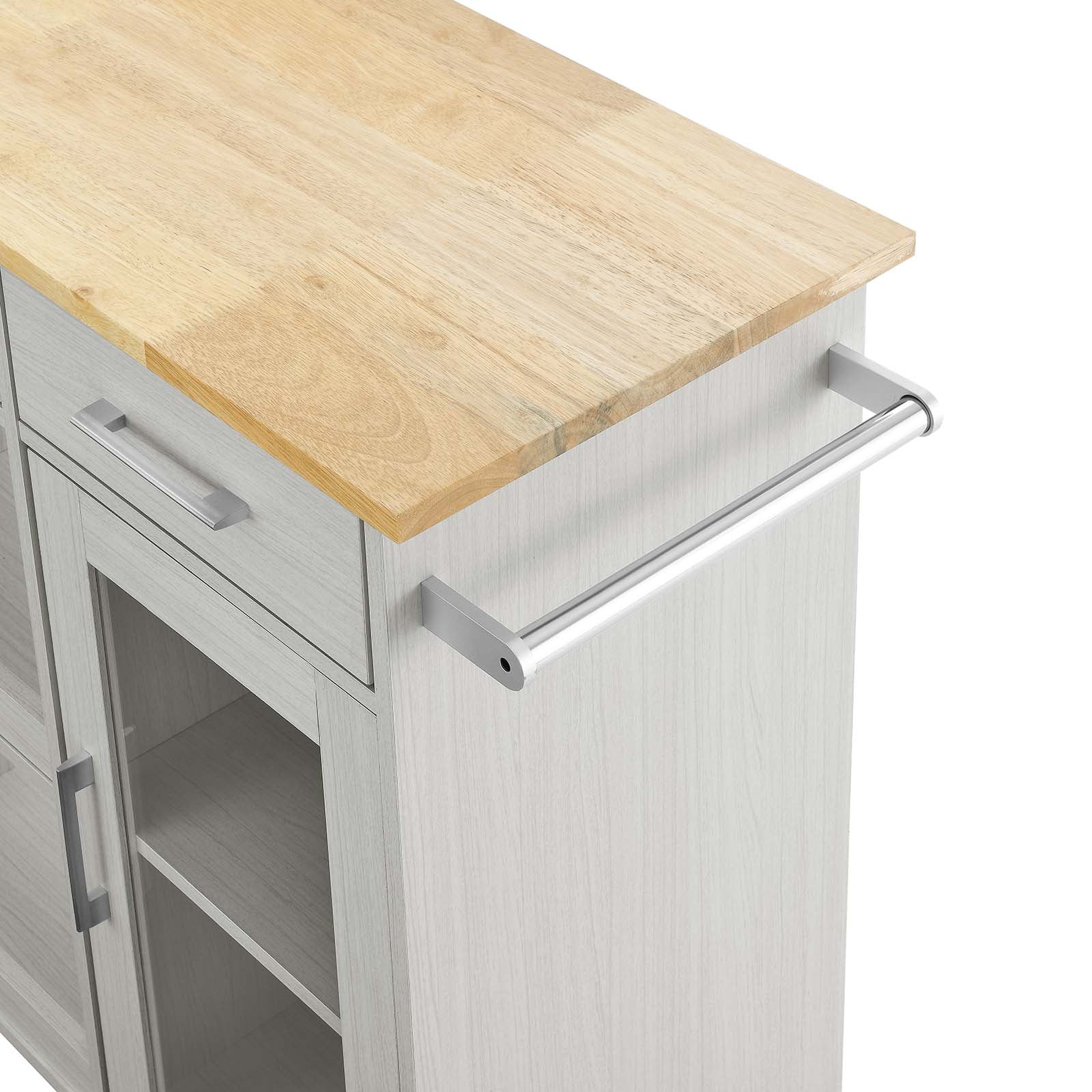 Culinary Kitchen Cart With Towel Bar By Modway - EEI-6275 | Kitchen Carts | Modishstore - 41