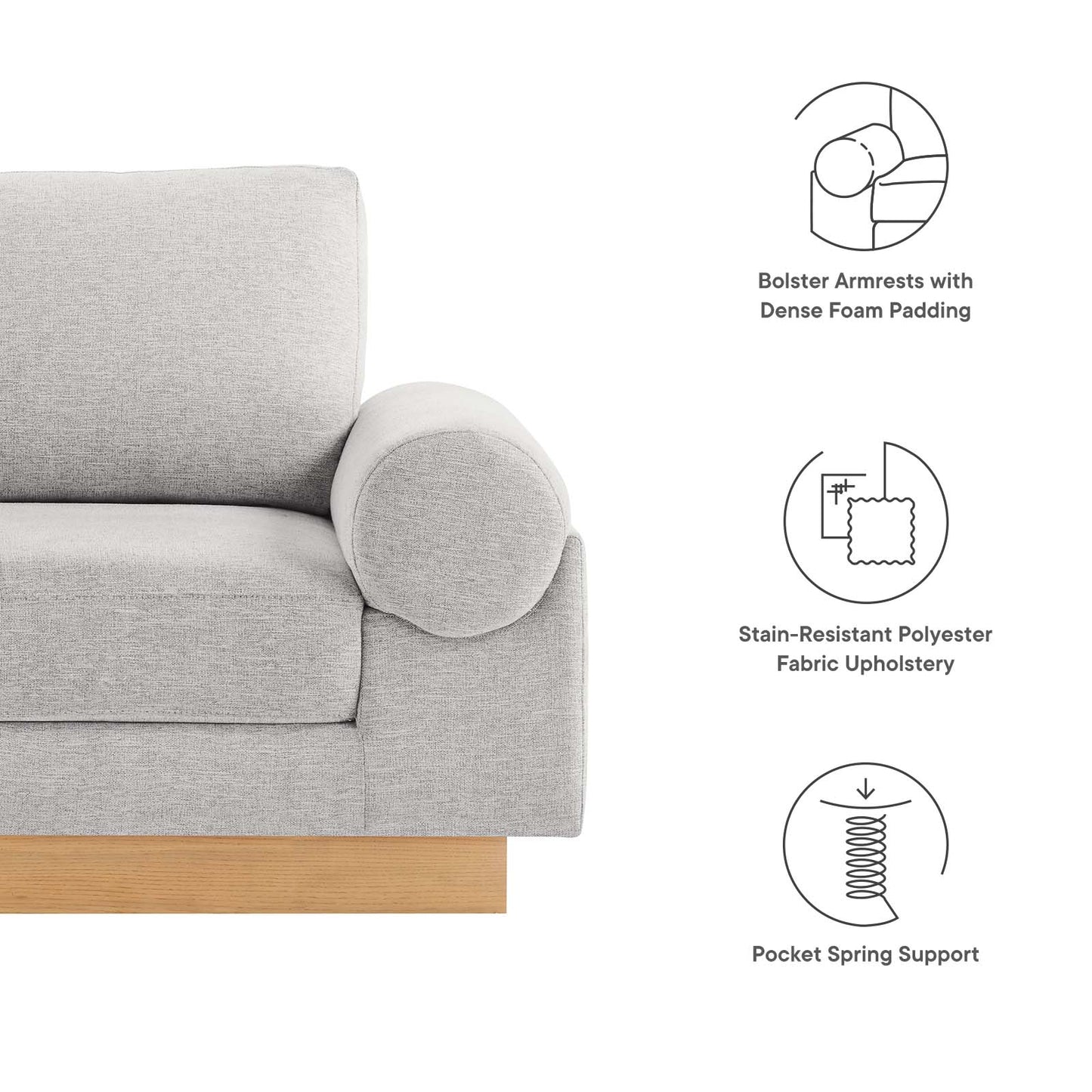 Oasis Upholstered Fabric Armchair By Modway - EEI-6402 | Armchairs | Modishstore - 24