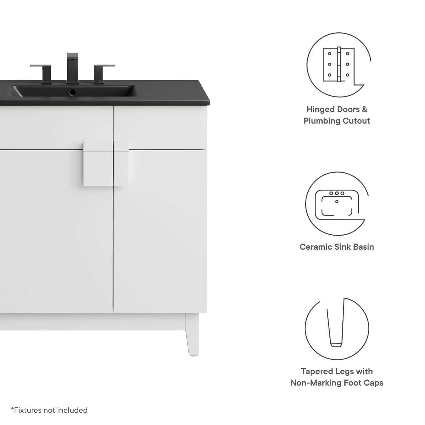 Miles 36” Bathroom Vanity By Modway - EEI-6485 | Bathroom Accessories | Modishstore - 40