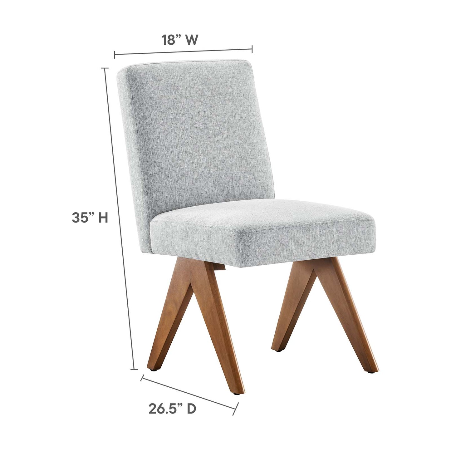 Lyra Fabric Dining Room Side Chair - Set of 2 By Modway - EEI-6509 | Dining Chairs | Modishstore - 36
