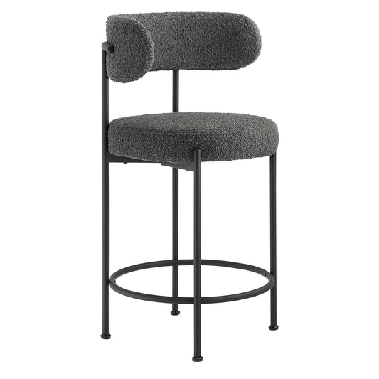 Albie Boucle Fabric Counter Stools - Set of 2 By Modway - EEI-6518 | Counter Stools | Modway