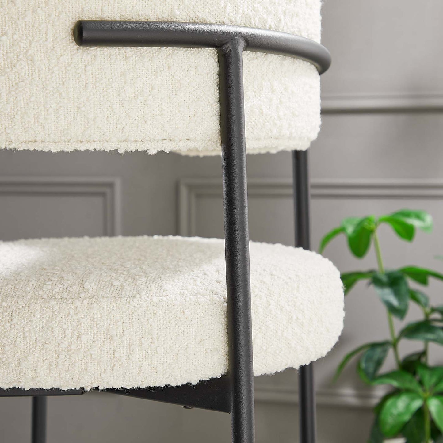 Albie Boucle Fabric Bar Stools - Set of 2 By Modway - EEI-6520 | Bar Stools | Modishstore - 16