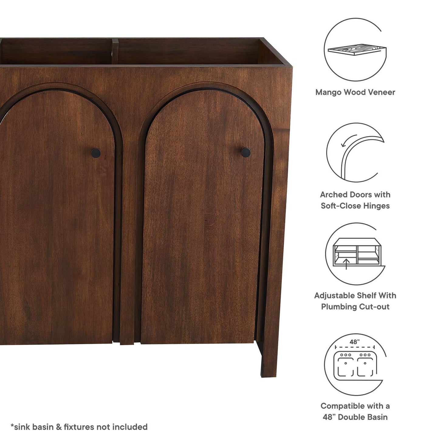 Appia 48" Bathroom Vanity Cabinet (Sink Basin Not Included) By Modway - EEI-6541 | Bathroom Accessories | Modishstore - 20