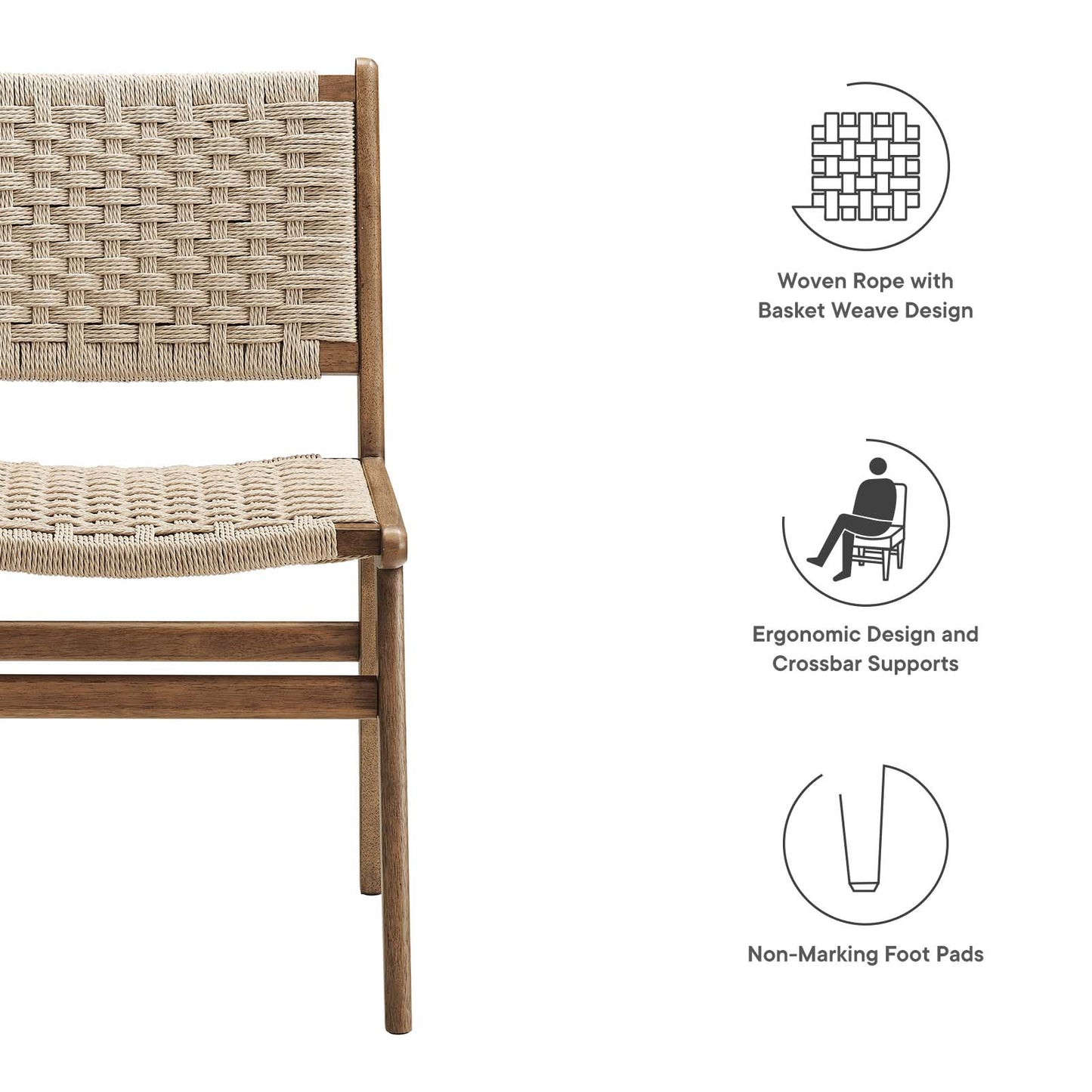 Saoirse Woven Rope Wood Dining Side Chair By Modway - EEI-6545 | Dining Chairs | Modishstore - 40