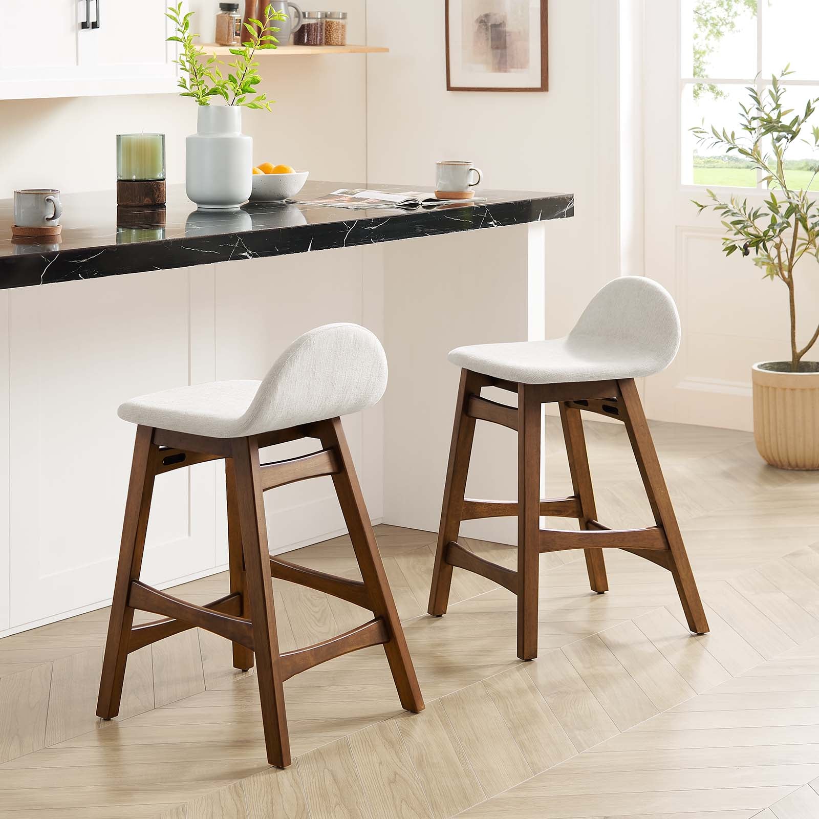 Juno Wood Counter Stool - Set of 2 By Modway - EEI-6555 | Counter Stools | Modway - 11