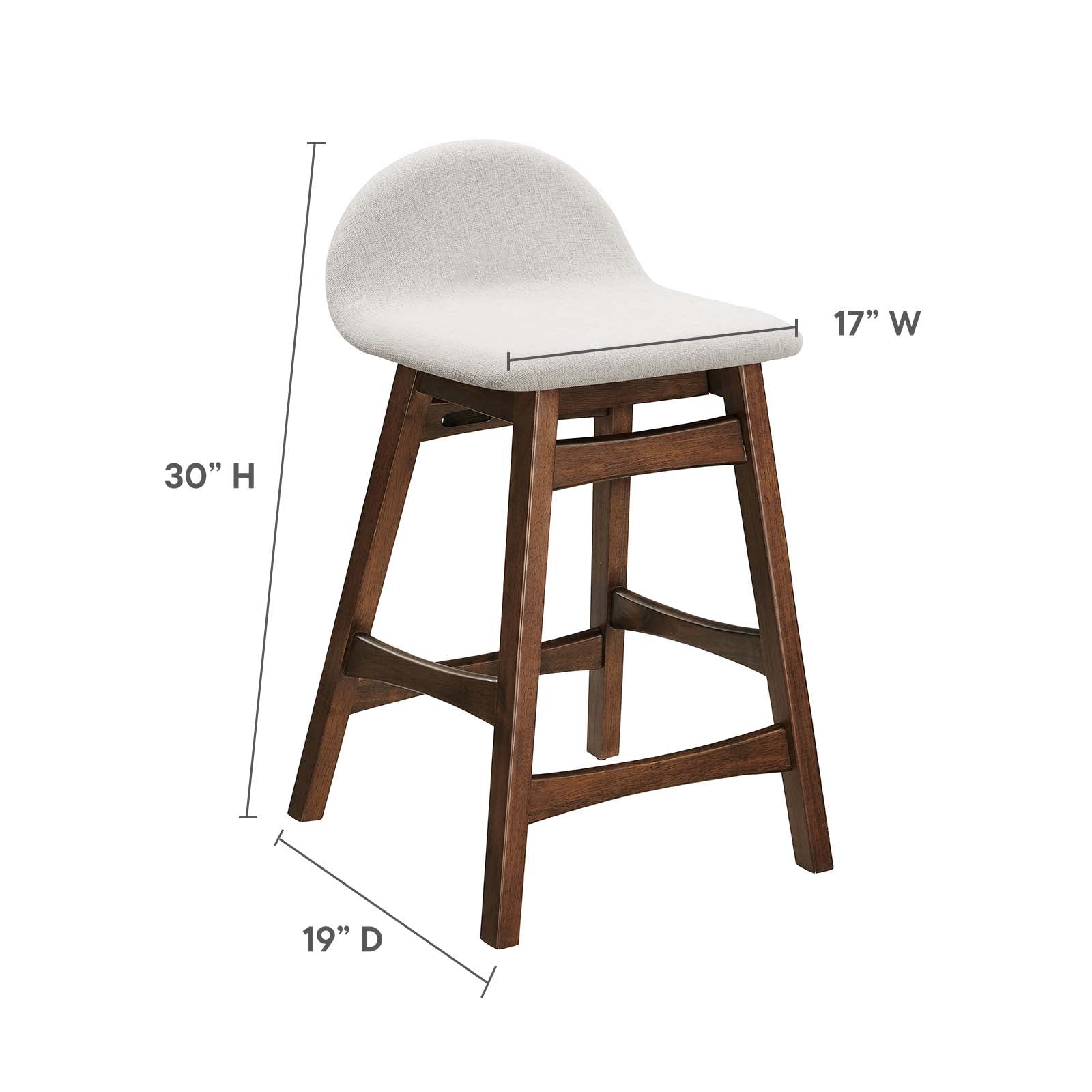 Juno Wood Counter Stool - Set of 2 By Modway - EEI-6555 | Counter Stools | Modway - 17