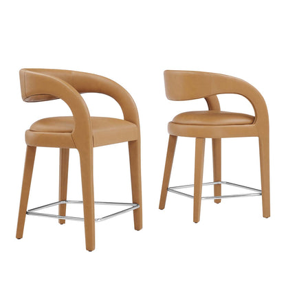 Pinnacle Vegan Leather Counter Stool Set of Two By Modway - EEI-6564 | Counter Stools | Modway - 10