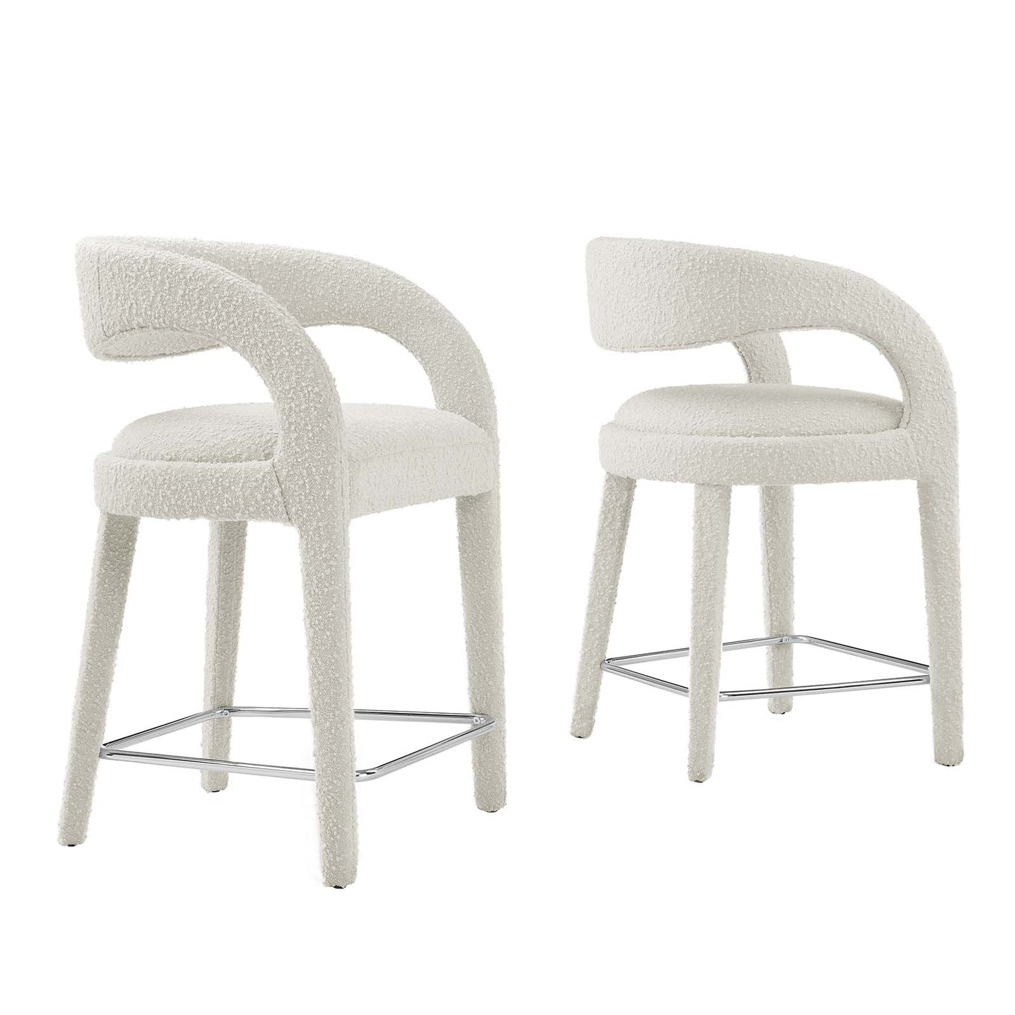 Pinnacle Boucle Upholstered Counter Stool Set of Two By Modway - EEI-6565 | Counter Stools | Modway - 10