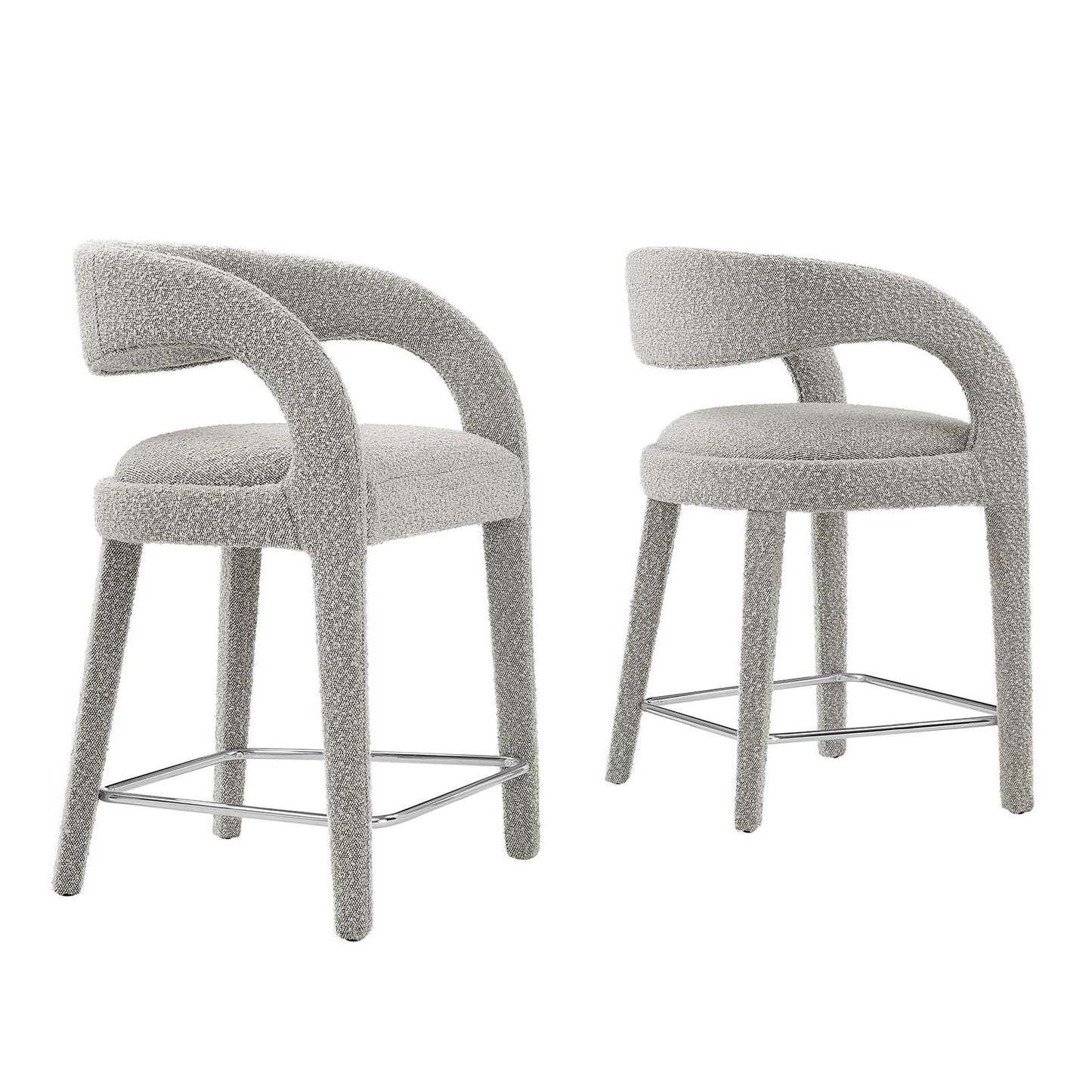 Pinnacle Boucle Upholstered Counter Stool Set of Two By Modway - EEI-6565 | Counter Stools | Modway - 19