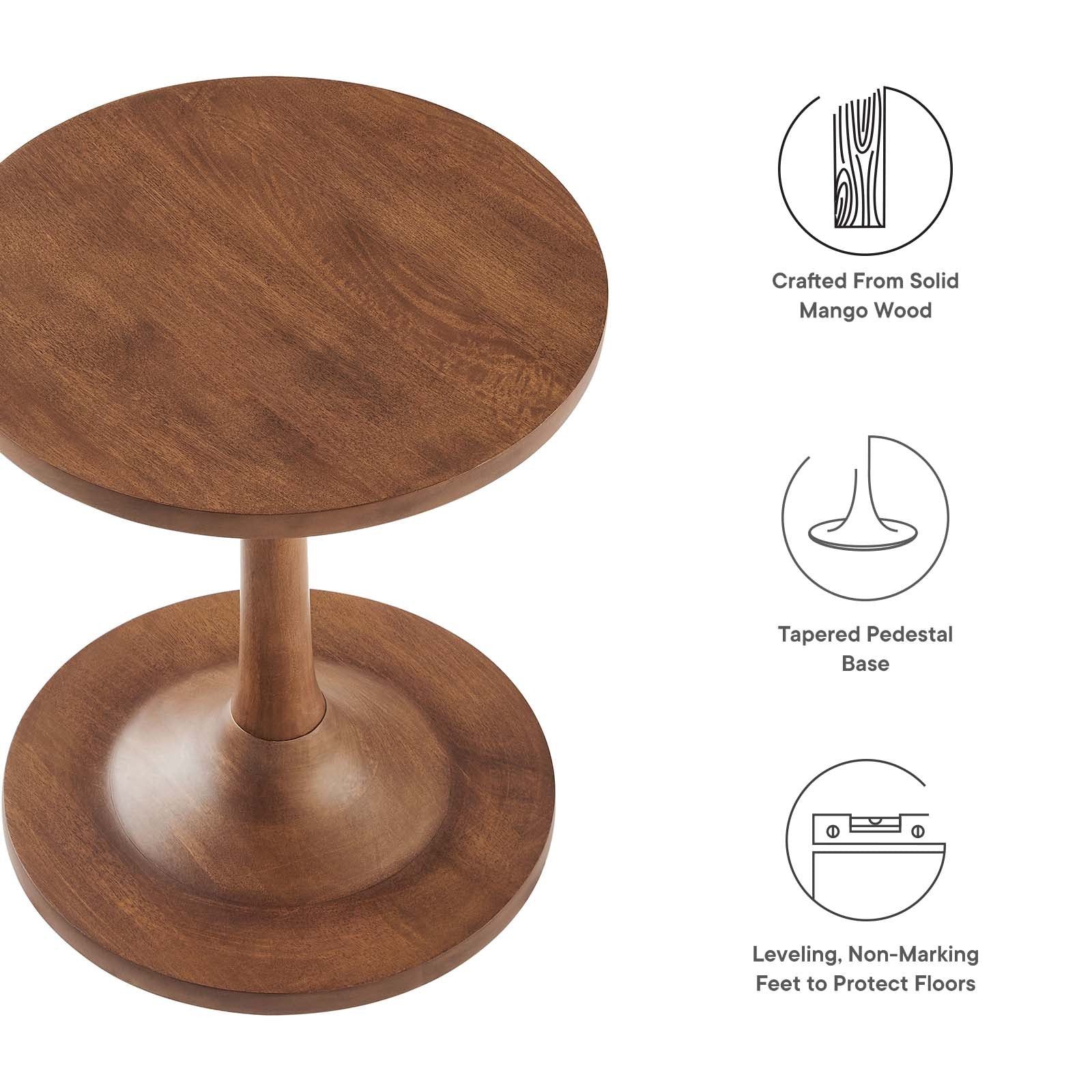 Lina Round Wood Side Table By Modway - EEI-6573 | Side Tables | Modishstore - 13