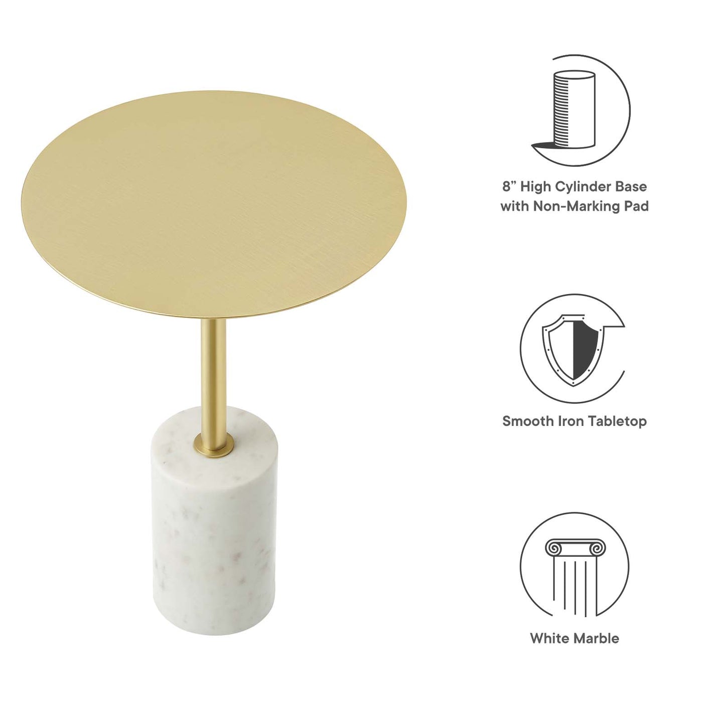 Lyric Round Side Table By Modway - EEI-6605 | Side Tables | Modishstore - 16