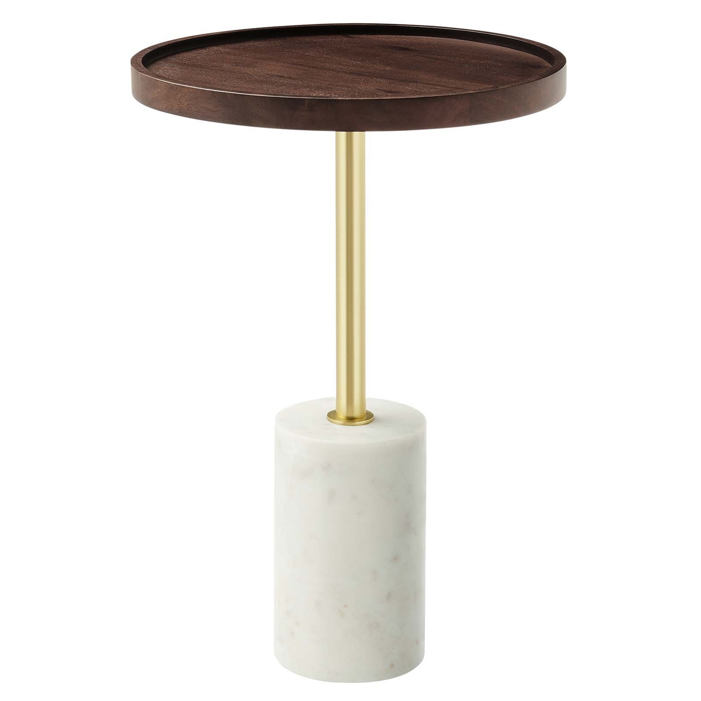 Amina Round Acacia Wood Side Table By Modway - EEI-6607 | Side Tables | Modishstore - 10