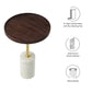Amina Round Acacia Wood Side Table By Modway - EEI-6607 | Side Tables | Modishstore - 15