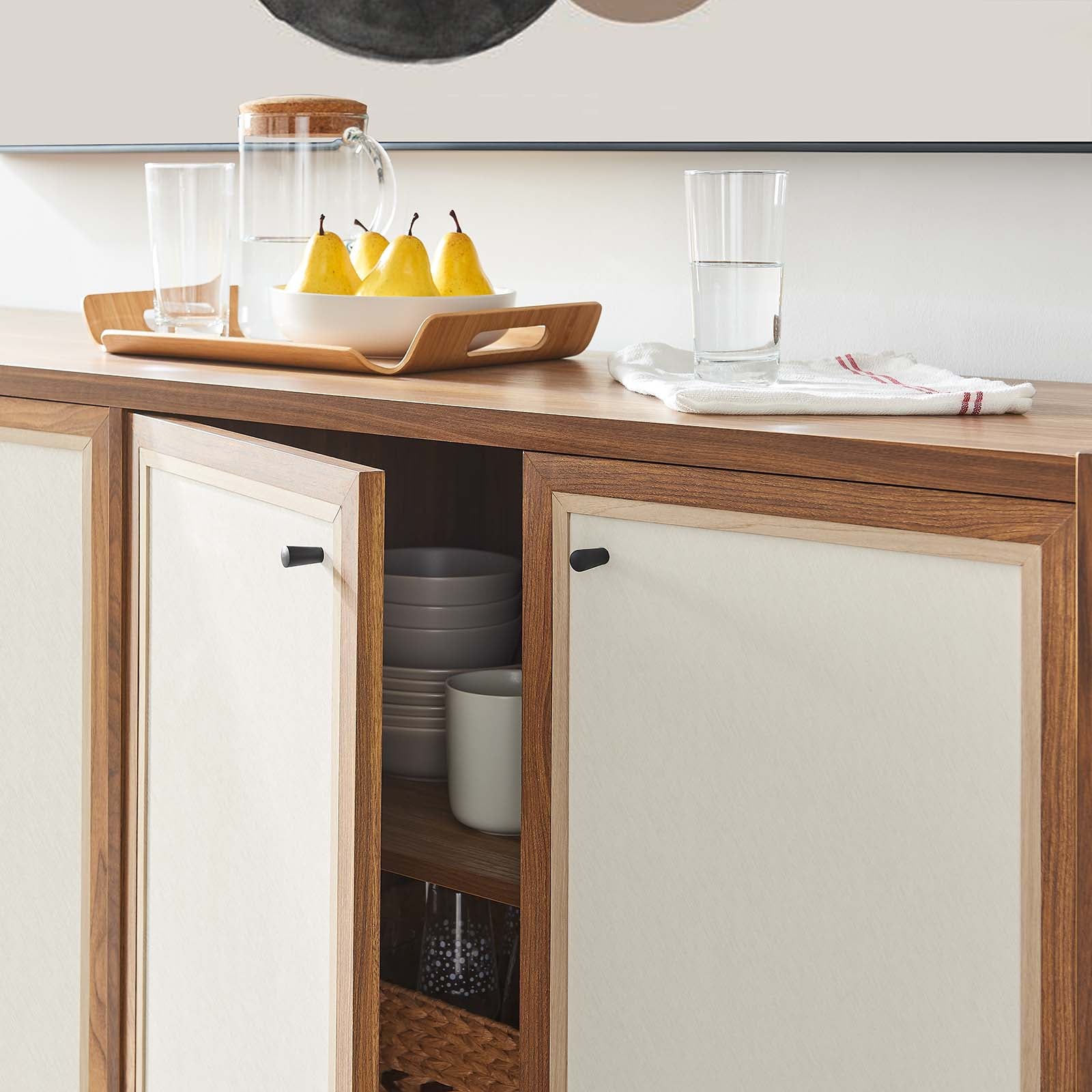 Capri 65" Wood Grain Sideboard Storage Cabinet By Modway - EEI-6616 | Cabinets | Modishstore - 8
