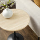 Lippa 20" Round Artificial Travertine  Side Table By Modway - EEI-6747 | Side Tables | Modishstore - 8
