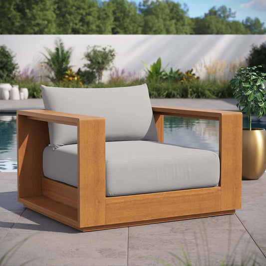 Tahoe Outdoor Patio Acacia Wood Chair By Modway - EEI-6782 | Outdoor Sofas, Loveseats & Sectionals | Modishstore