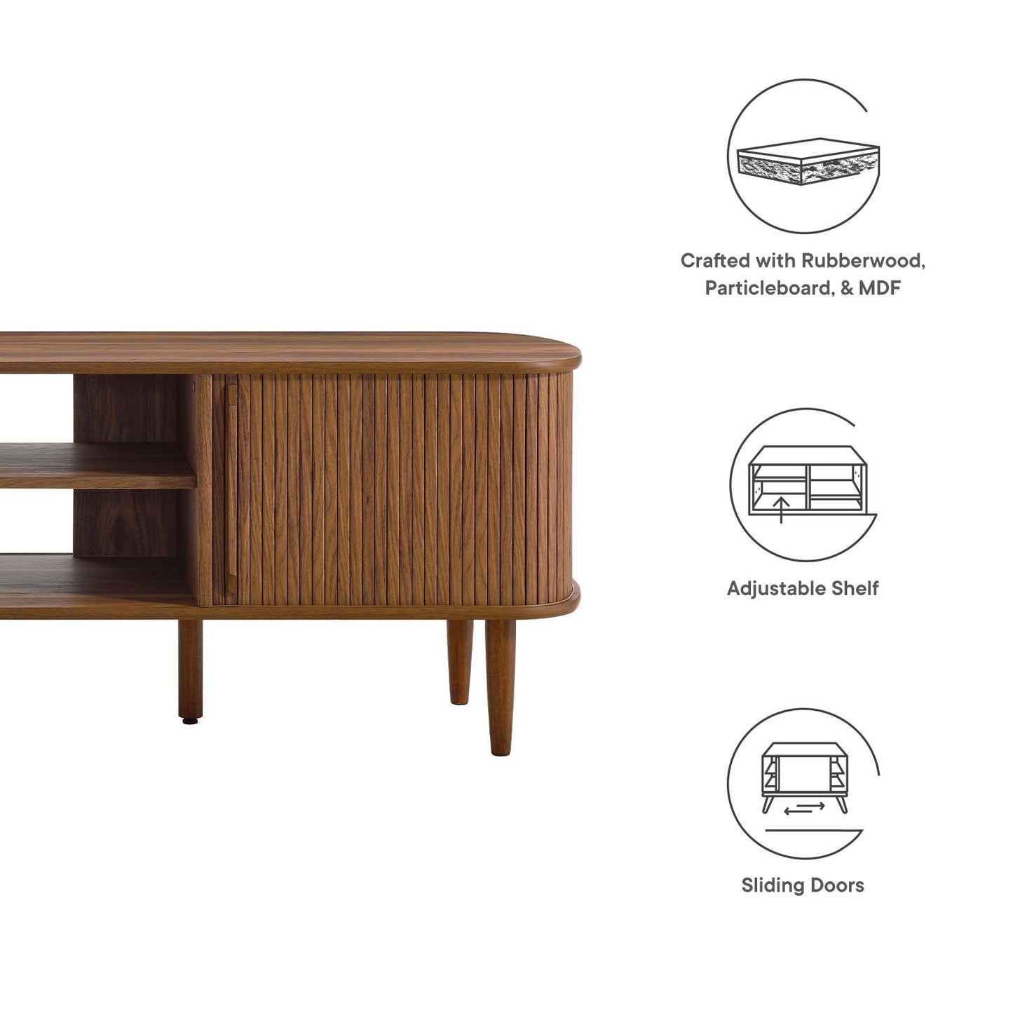 Contour 63" Wood TV Stand By Modway - EEI-6795 | Cabinets | Modishstore - 20