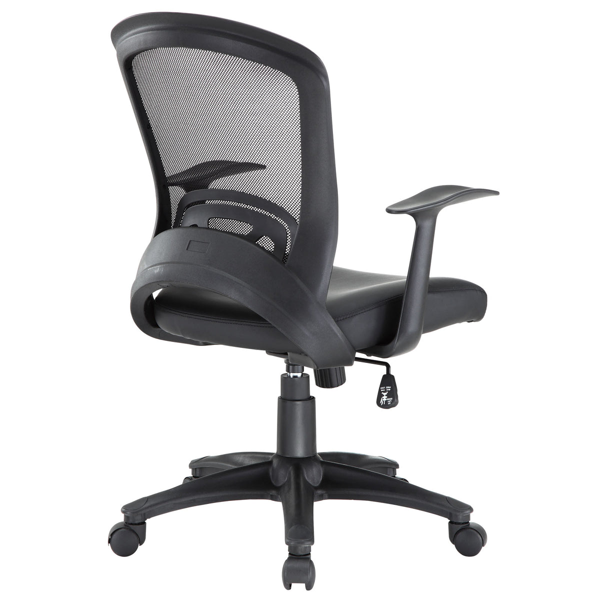 Modway Pulse Vinyl Office Chair - Black - EEI-756 | Office Chairs | Modishstore - 3