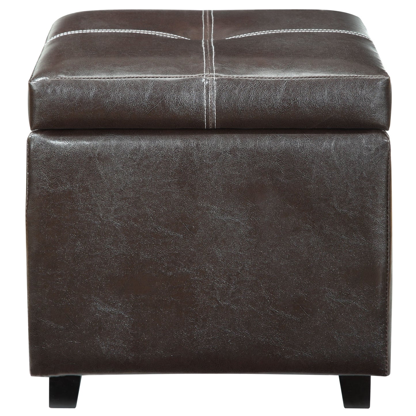 Modway Treasure Upholstered Vinyl Ottoman - Espresso - EEI-814 | Ottomans | Modishstore - 3