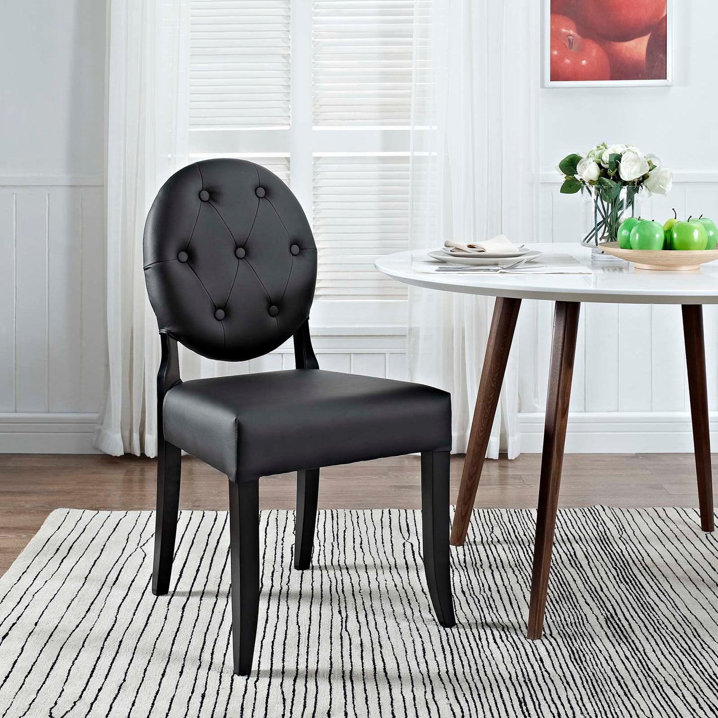 Modway Button Dining Vinyl Side Chair - EEI-815 | Dining Chairs | Modishstore - 8