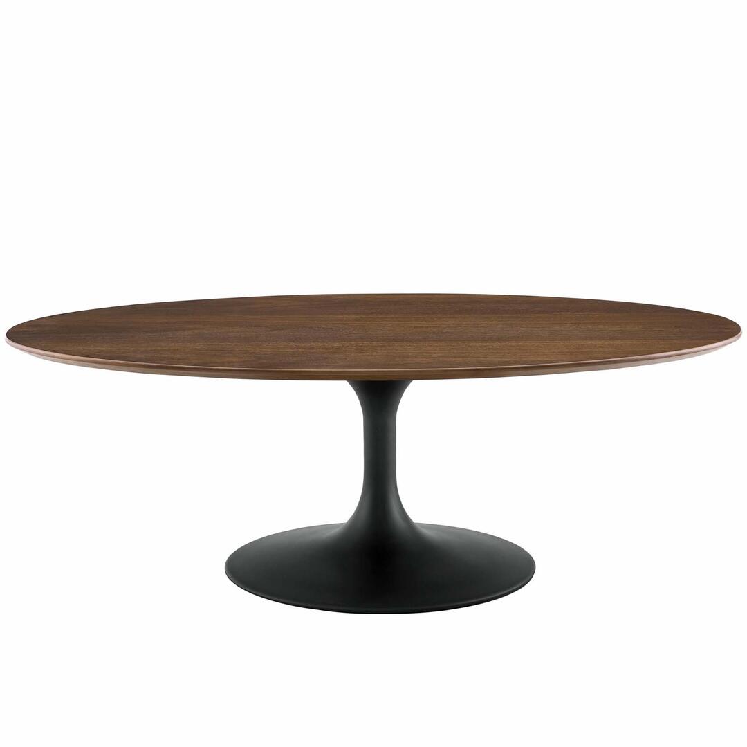 Modway Lippa 48" Oval-Shaped Walnut Coffee Table in Black Walnut - EEI-3538 | Coffee Tables | Modishstore - 5