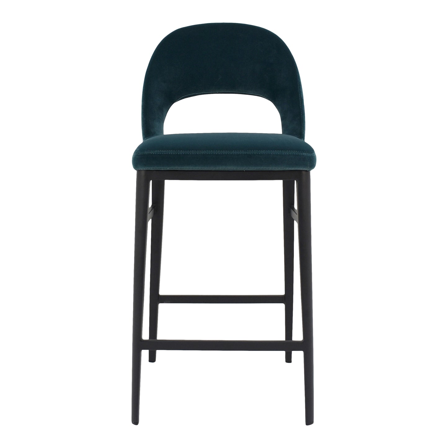 Roger Counter Stool Teal Velvet By Moe's Home Collection | Counter Stools | Modishstore - 1