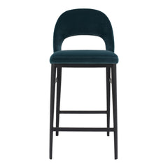 Roger Counter Stool Teal Velvet By Moe's Home Collection