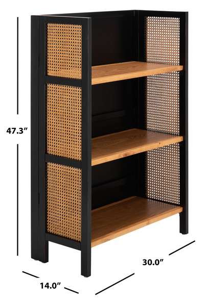 Safavieh Franz 3 Shelf Open Top Etagere - Black | Etagere | Modishstore - 3