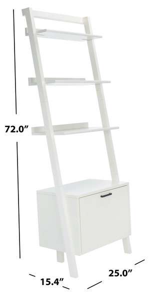 Safavieh Lavina 3 Shelf 1 Door Etagere - White | Etagere | Modishstore - 4
