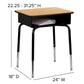 Student Desk with Open Front Metal Book Box by Flash Furniture | Desks | Modishstore-2