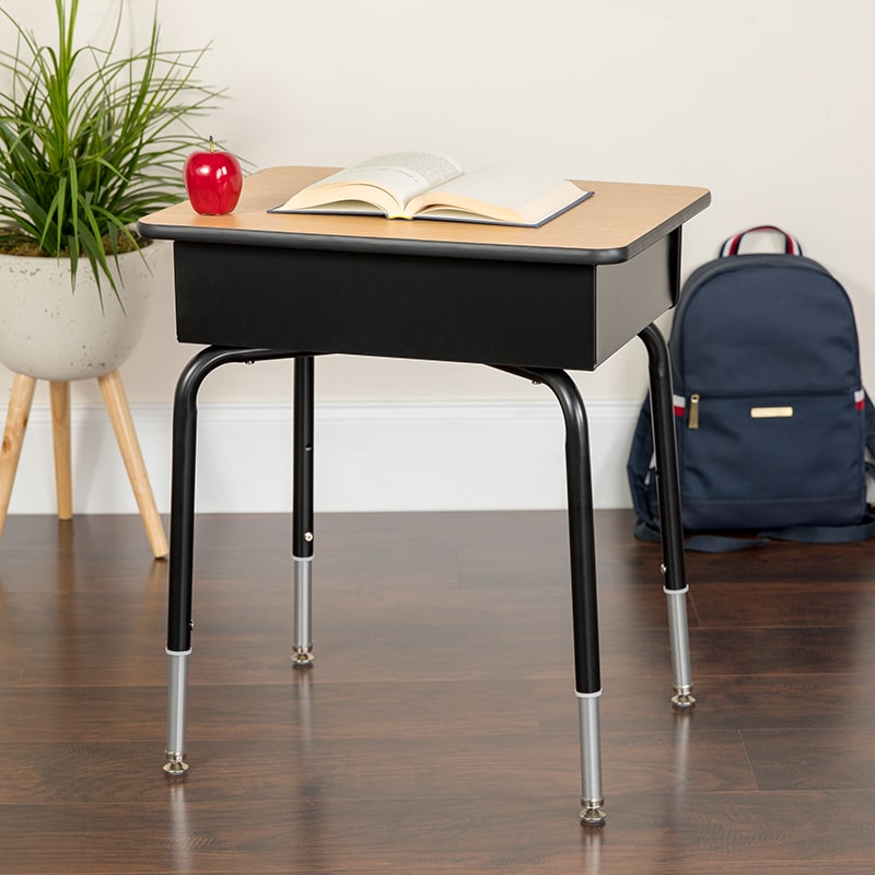 Student Desk with Open Front Metal Book Box by Flash Furniture | Desks | Modishstore - 5