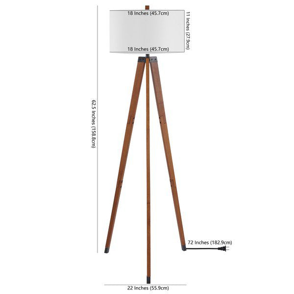 Safavieh Cameo Floor Lamp - Walnut | Floor Lamps | Modishstore - 3