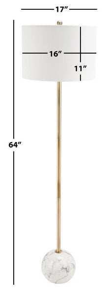 Safavieh Kyrene Floor Lamp - White Marble | Floor Lamps | Modishstore - 3