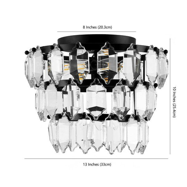 Safavieh Gorson Flush Mount - Black | Ceiling Lamps | Modishstore - 3