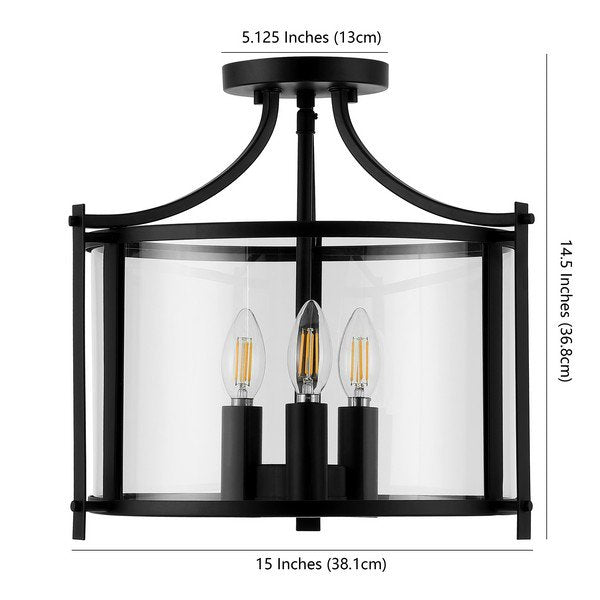 Safavieh Grenten Flush Mount - Oil Rubbed Bronze | Ceiling Lamps | Modishstore - 3