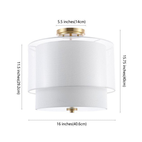 Safavieh Namida Flush Mount - Gold Base | Ceiling Lamps | Modishstore - 3
